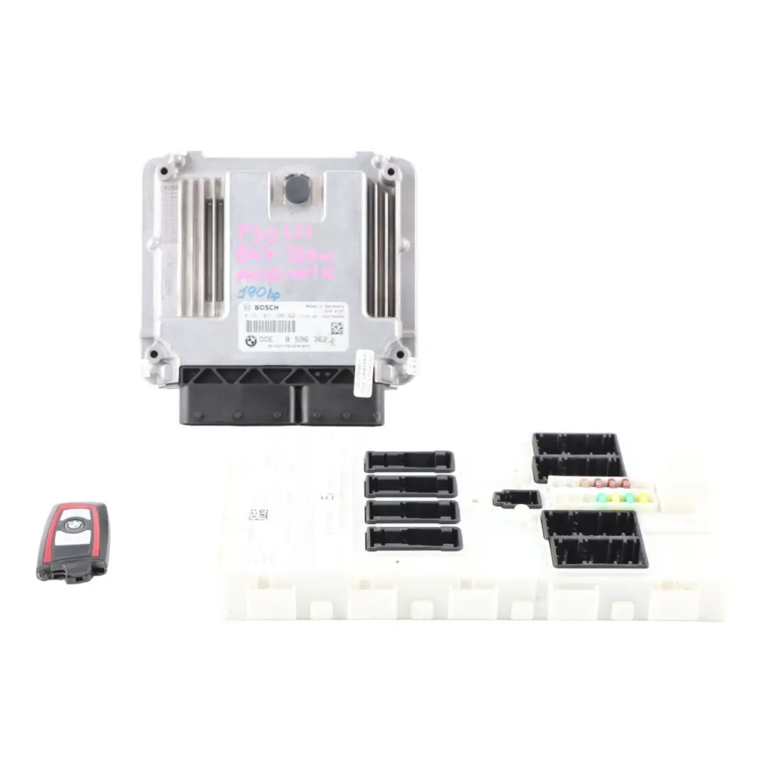 B47 Engine ECU Kit DDE FEM + Key Automatic to BMW F20 F30 LCI 120d 320d with Part number 8596362 BMW F20 F30 LCI 120d 320d B47 Engine ECU Kit DDE FEM + Key Automatic - SKU 8596362-5 - Part number 8596362