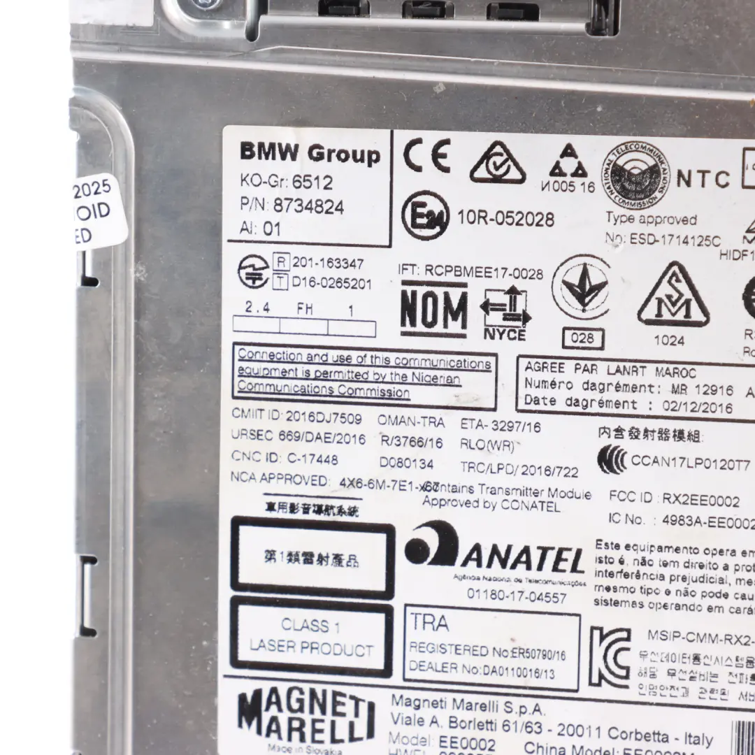 Head Unit Basic Navigation 2 Radio Media Player Sat Nav to BMW F20 LCI with Part number 8733470 BMW F20 LCI Head Unit Basic Navigation 2 Radio Media Player Sat Nav - SKU 8733470 - Part number 8733470