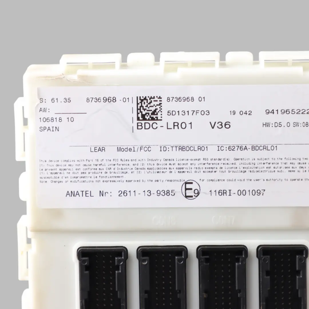 Module BCM BMW F46 F48 F49 X1 Body Control Unit Module ECU to with Part number 8736968 Module BCM BMW F46 F48 F49 X1 Body Control Unit Module ECU - SKU 8736968-1 - Part number 8736968