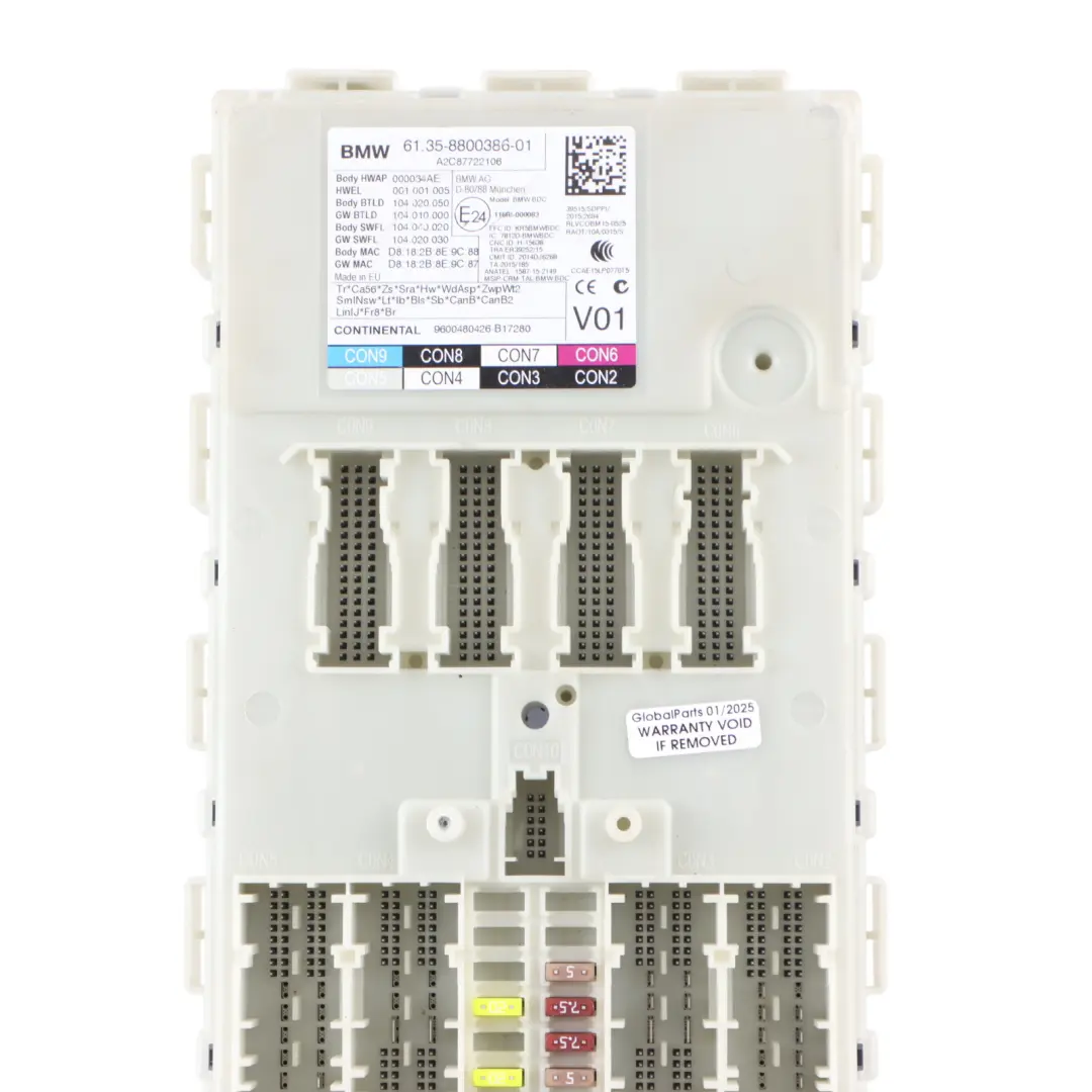 BMW G30 G31 Body Control Comfort Module Unit FEM BDC ECU V01 - SKU 8800386 - Part number 8800386
