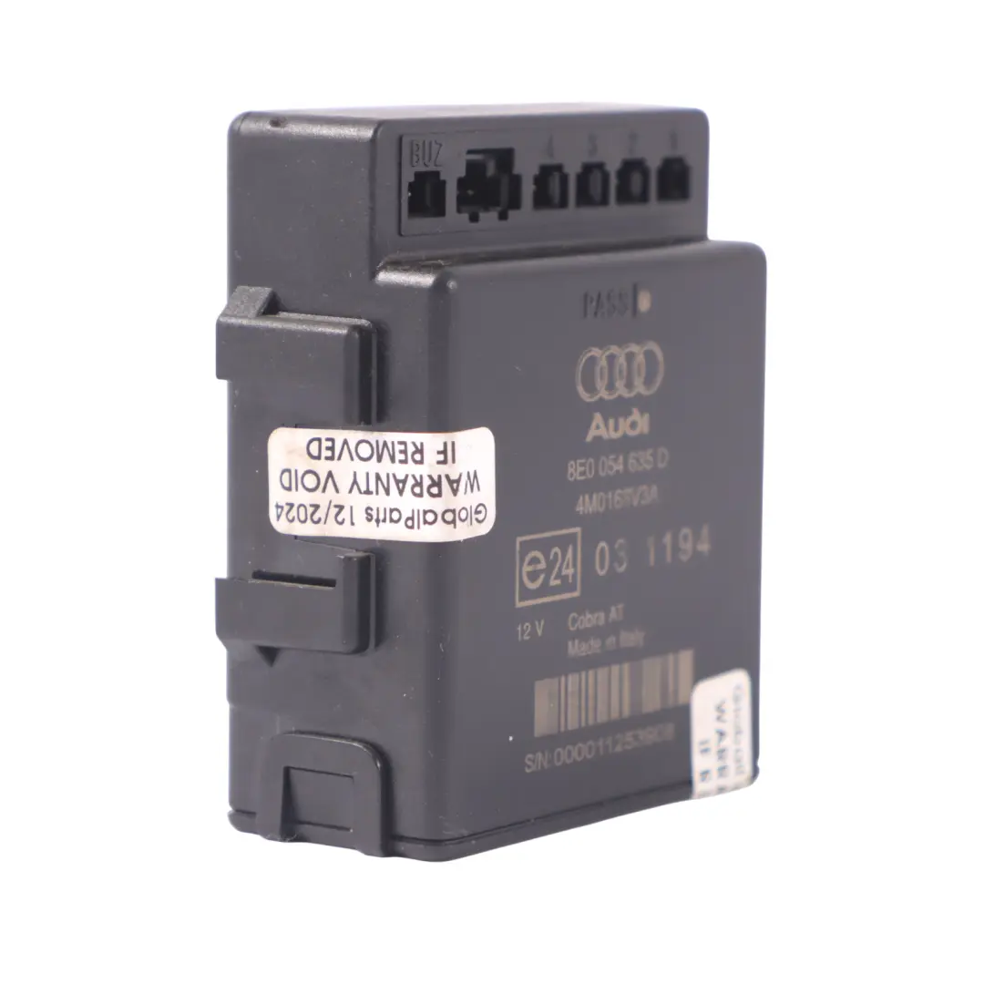 PDC Parking Distance Control Unit Module to Audi A3 8P TT 8J with Part number 8E0054635D Audi A3 8P TT 8J PDC Parking Distance Control Unit Module - SKU 8E0054635D - Part number 8E0054635D