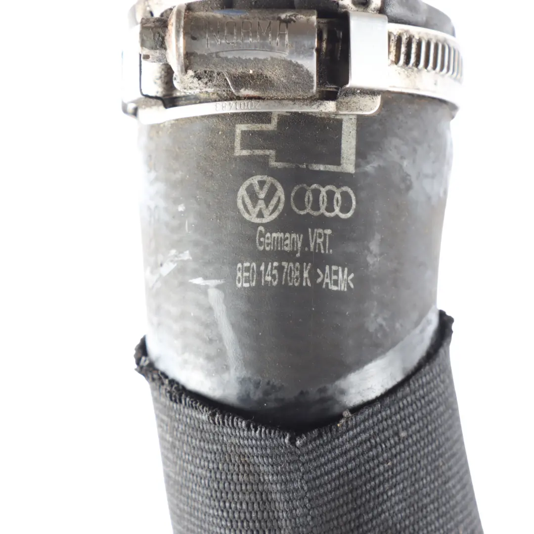 Pressure Air Hose Pipe Tube to Audi A4 B7 Turbo Intercooler with Part number 8E0145708K Audi A4 B7 Turbo Intercooler Pressure Air Hose Pipe Tube - SKU 8E0145708K - Part number 8E0145708K