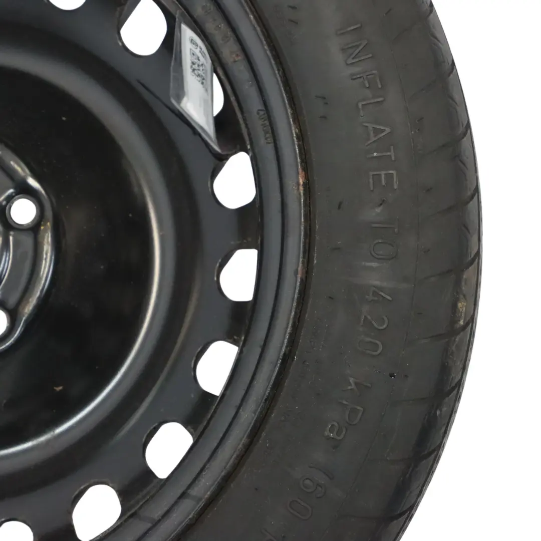 Roue de Secours Roue Compacte Acier R17 4J Goodyear 125/80 pour Audi A4 B7 à propos du numéro de pièce 8E0601027C Audi A4 B7 Roue de Secours Roue Compacte Acier R17 4J Goodyear 125/80 - SKU 8E0601027C-1 - Numéro de pièce 8E0601027C