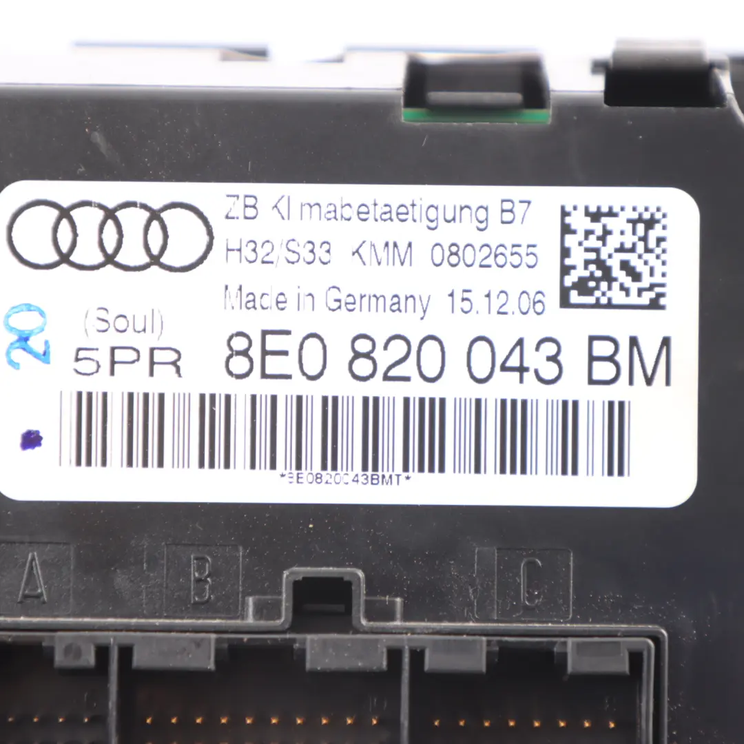 Audi A4 B7 Automatic Air Conditioning Climate Control Panel Switch - SKU 8E0820043BM - Part number 8E0820043BM