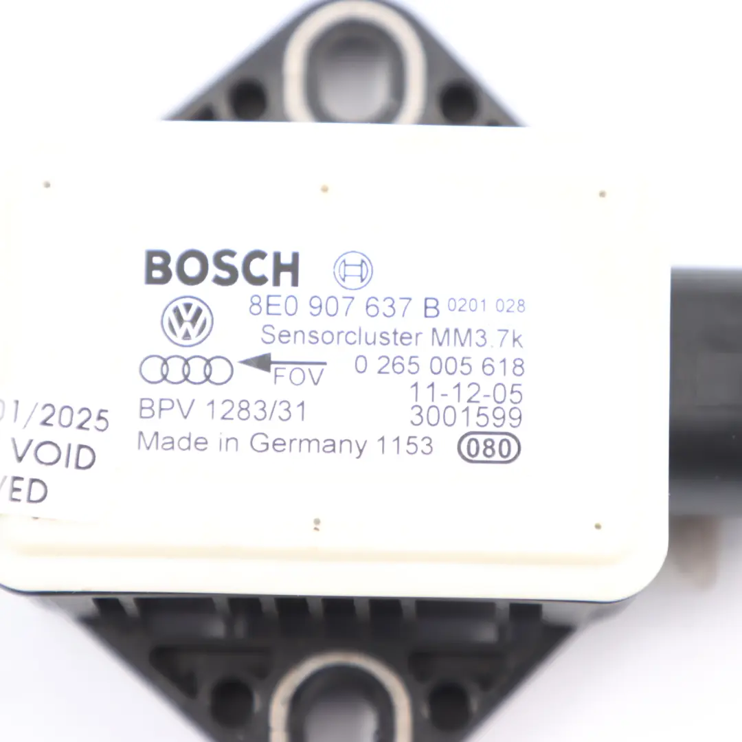 Audi A6 C6 Módulo de guiñada Sensor de aceleración velocidad rotación - SKU 8E0907637B - Número de pieza 8E0907637B