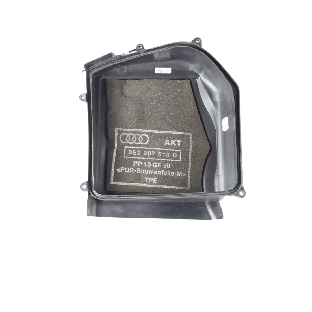 Control Unit ECU Box Top Cover Shield Trim Panel to Audi A4 B7 Engine with Part number 8E2907613D Audi A4 B7 Engine Control Unit ECU Box Top Cover Shield Trim Panel - SKU 8E2907613D - Part number 8E2907613D