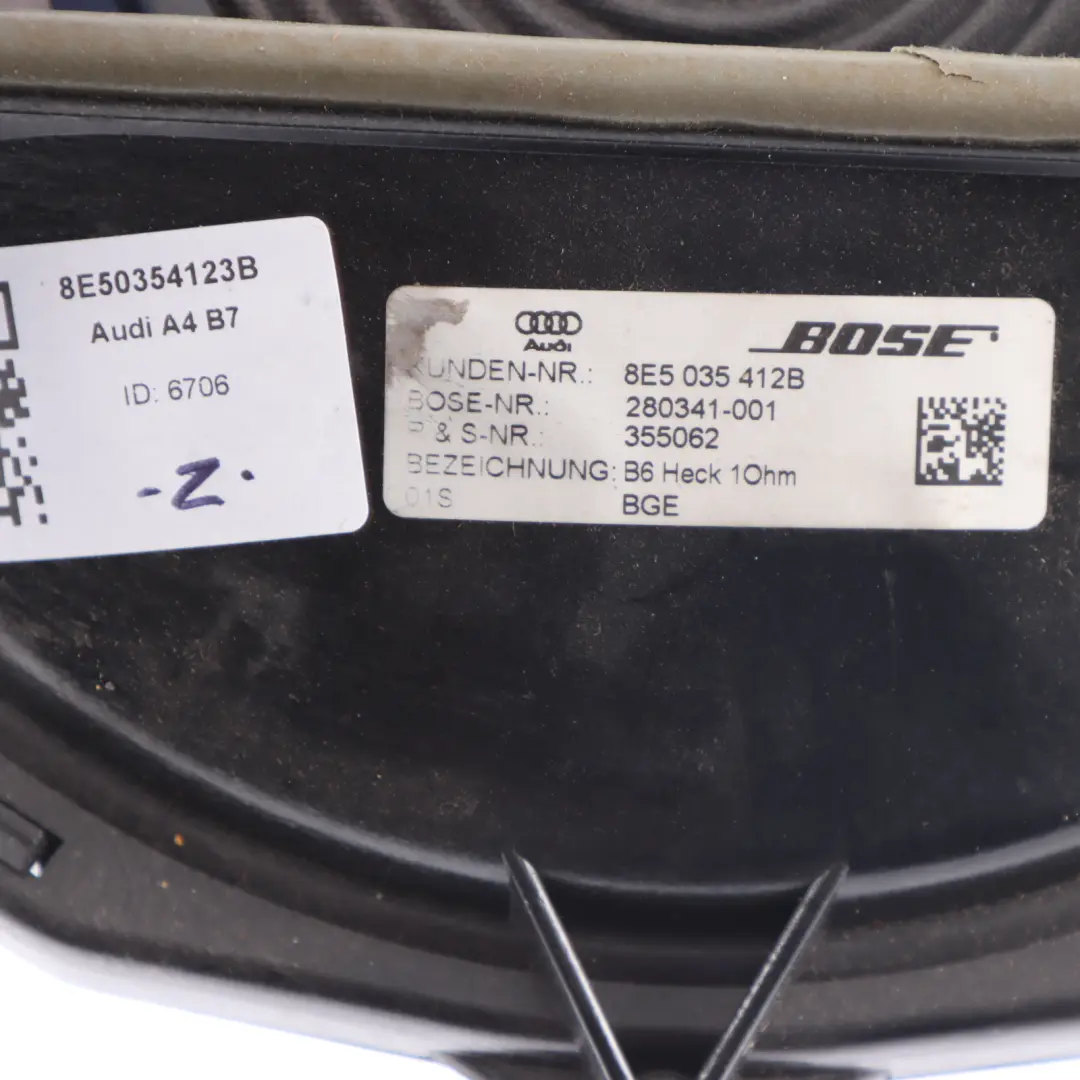 Audi A4 B7 Subwoofer Bass Speaker Bose - SKU 8E5035412B - Part number 8E50354123B
