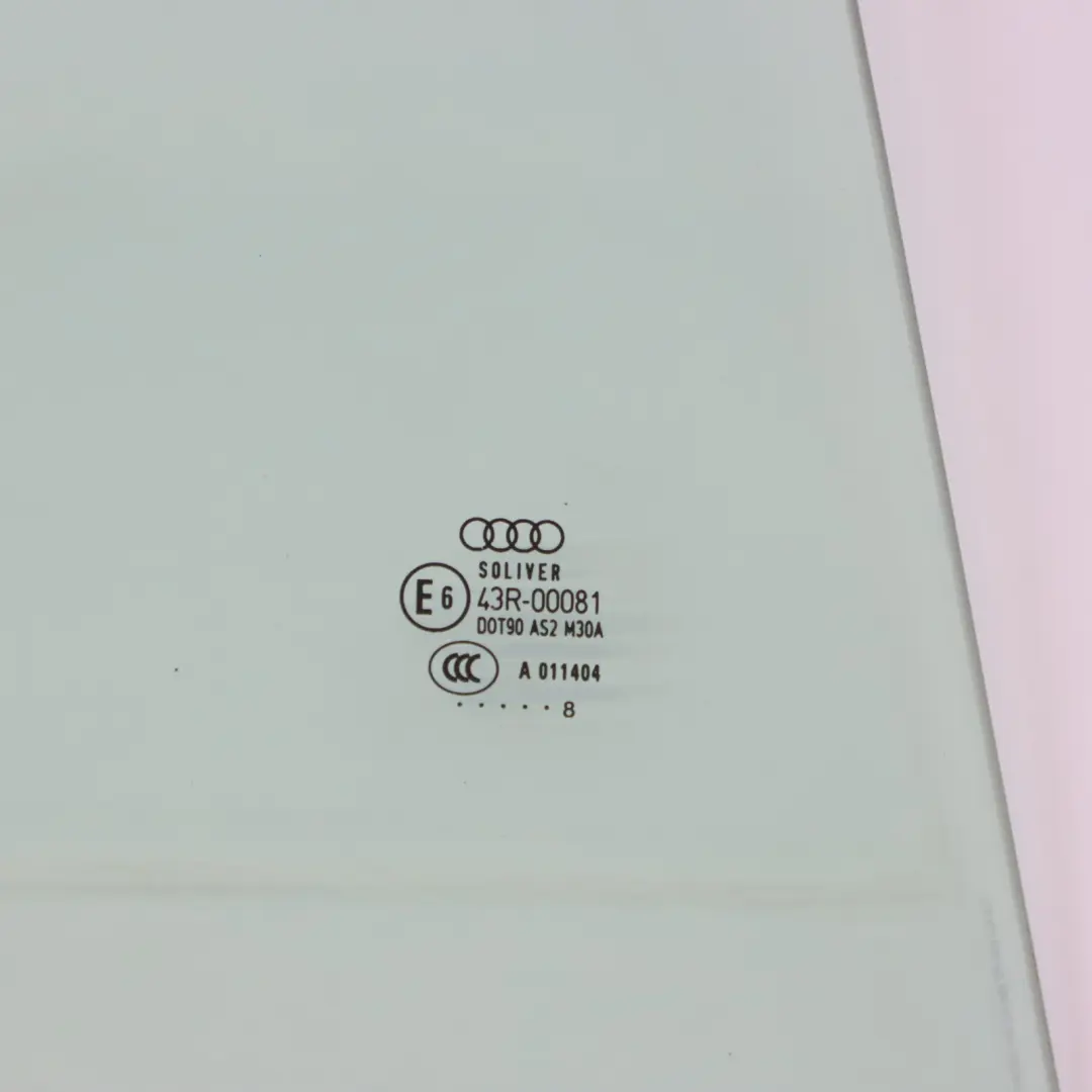 Audi A4 B7 Vitre de Porte Arrière Droite AS2 - SKU 8E9845026 - Numéro de pièce 8E9845026