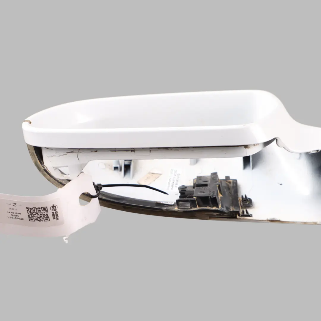 Audi A5 8T Wing Mirror Left N/S Door Trim Cover White Pearl S9R - SKU 8F0857527-MGW - Part number 8F0857527