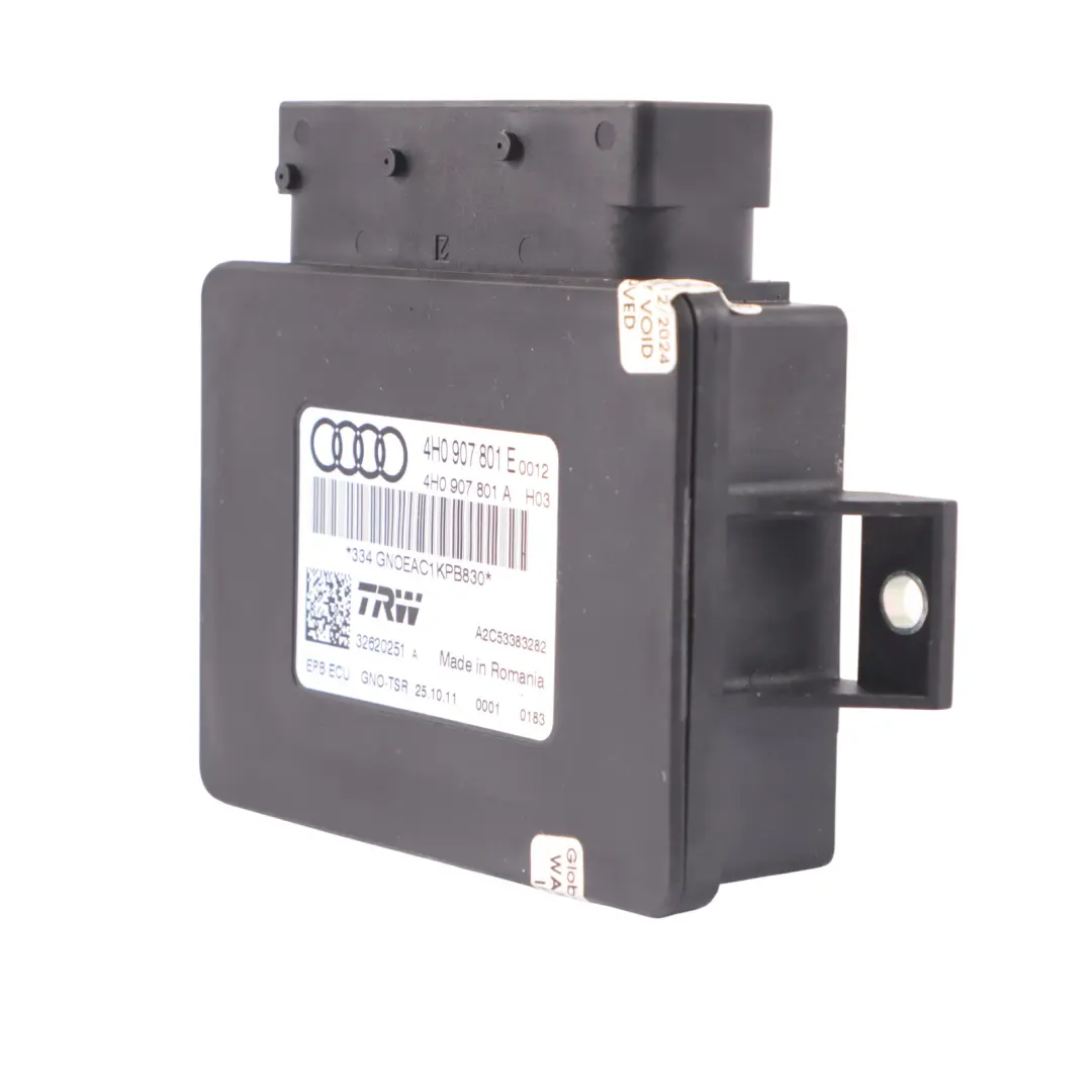 4G8 Elektrische Handbremse Steuermodul TRW 4H0907801A für AUDI A7 mit Teilenummer 4H0907801E AUDI A7 4G8 Elektrische Handbremse Steuermodul TRW 4H0907801A - SKU 4H0907801E - Teilenummer 4H0907801E