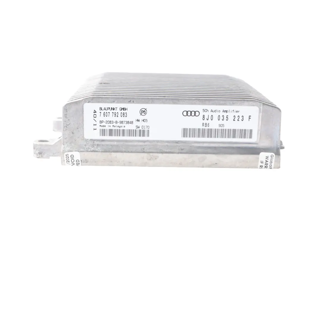 Sistema de Sonido de Audio Unidad de Amplificador para Audi TT 8J con número de pieza 8J0035223F Audi TT 8J Sistema de Sonido de Audio Unidad de Amplificador - SKU 8J0035223F - Número de pieza 8J0035223F