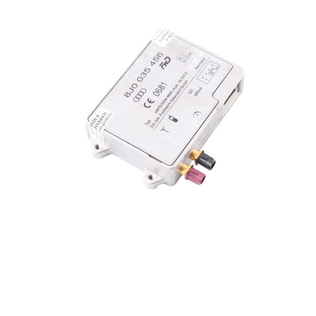 Module De Commande D'Antenne ECU pour Audi S5 8T à propos du numéro de pièce 8J0035456 Audi S5 8T Module De Commande D'Antenne ECU - SKU 8J0035456 - Numéro de pièce 8J0035456