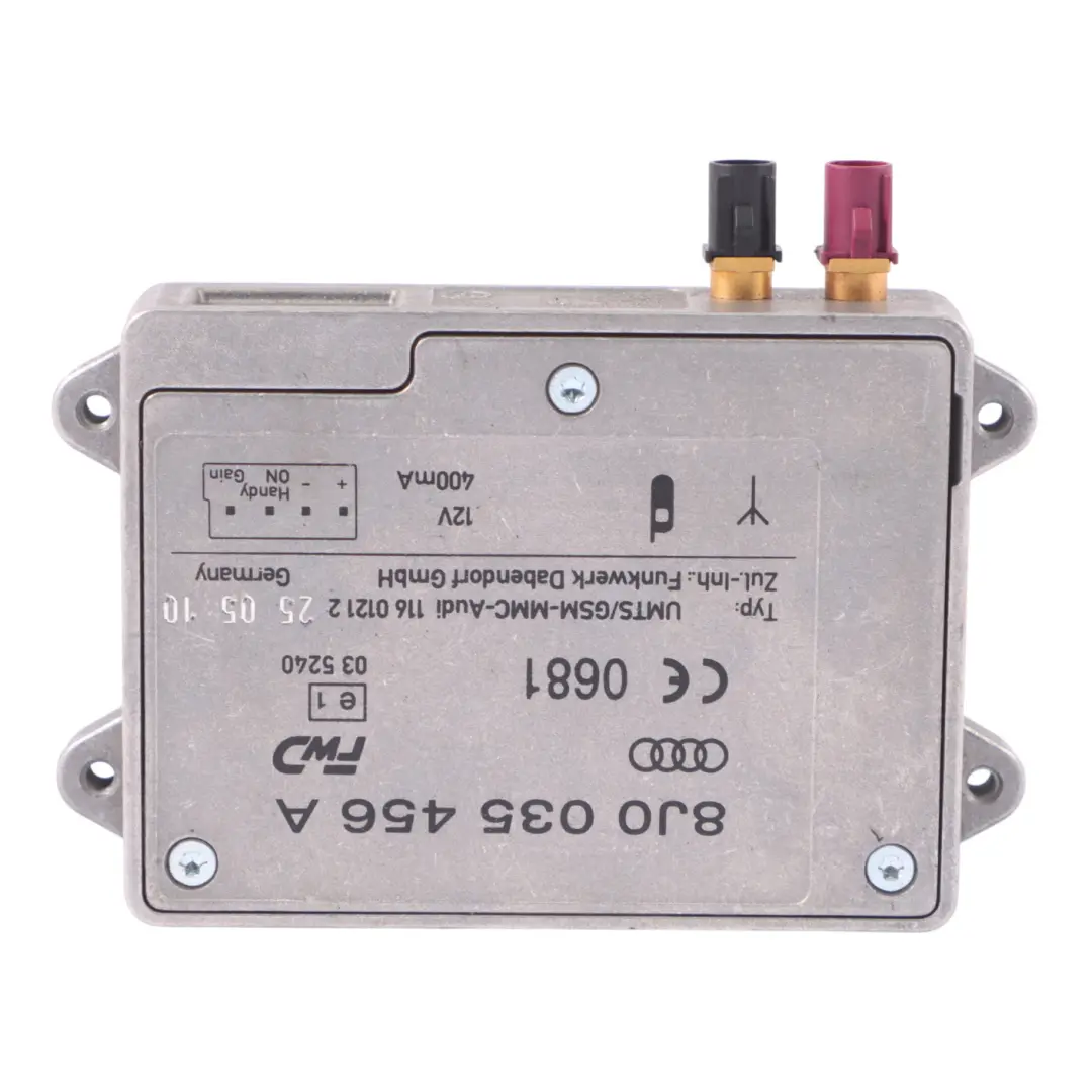 Antennen Verstärker Audi Q5 8R A6 C6 A5 8T Mobil Telefon Modul für mit Teilenummer 8J0035456A Antennen Verstärker Audi Q5 8R A6 C6 A5 8T Mobil Telefon Modul - SKU 8J0035456A - Teilenummer 8J0035456A
