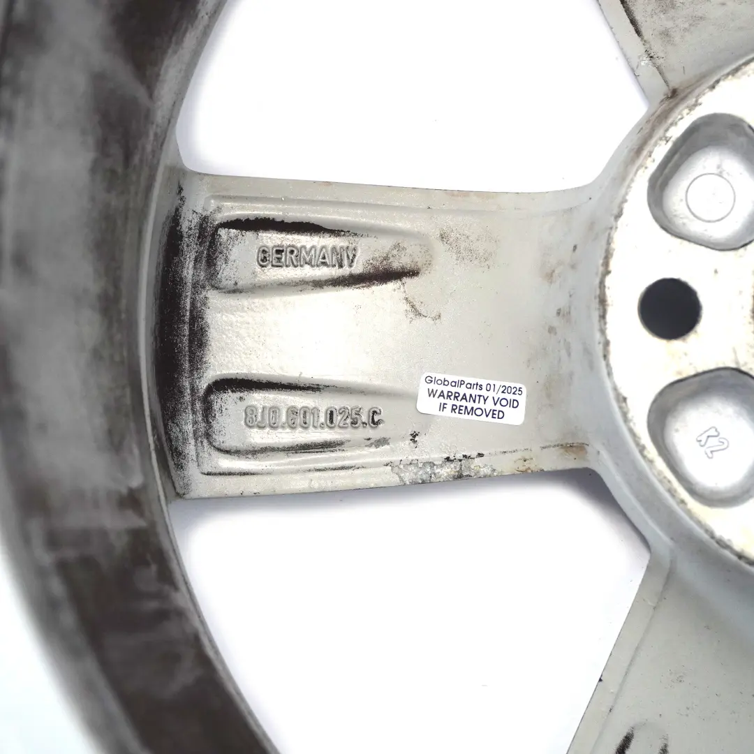 Audi TT Mk2 8J Cerchio in lega argento 17" ET:47 8J Star Spoke - SKU 8J0601025C-2 - Numero di parte 8J0601025C