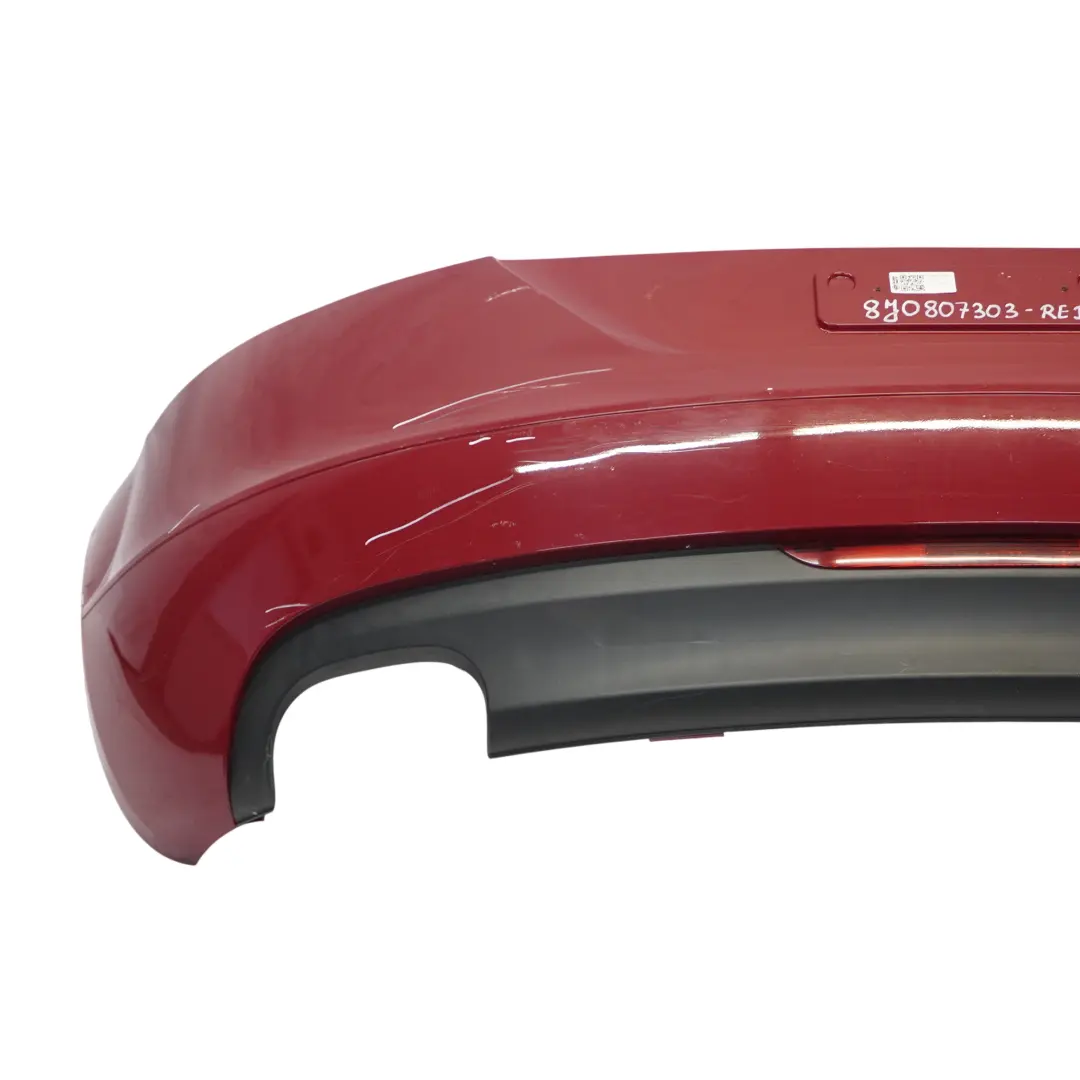 Bumper Trim Panel Covering Individual Red Painted to Audi TT 8J Rear with Part number 8J0807303 Audi TT 8J Rear Bumper Trim Panel Covering Individual Red Painted - SKU 8J0807303-RED - Part number 8J0807303