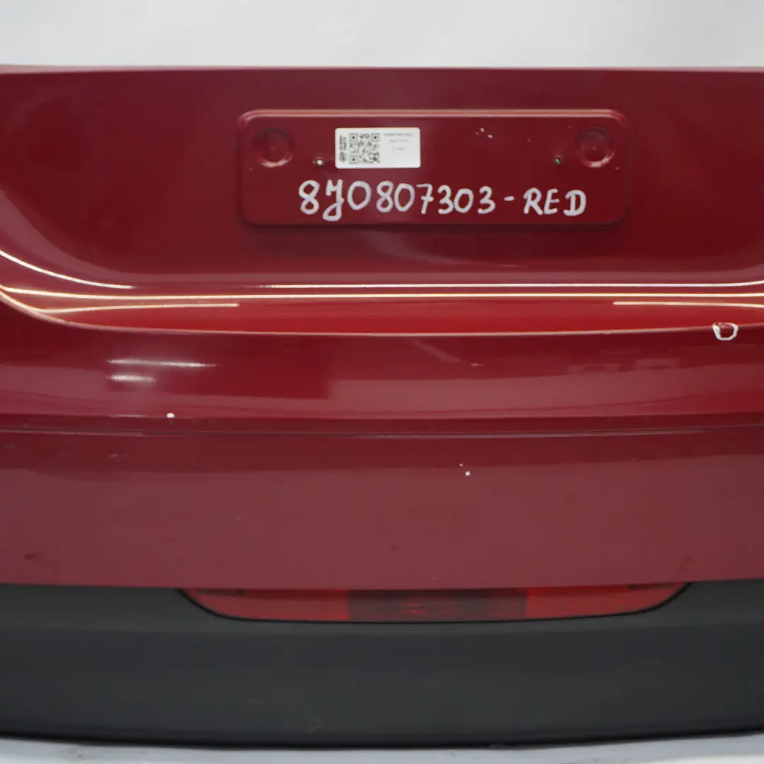Bumper Trim Panel Covering Individual Red Painted to Audi TT 8J Rear with Part number 8J0807303 Audi TT 8J Rear Bumper Trim Panel Covering Individual Red Painted - SKU 8J0807303-RED - Part number 8J0807303