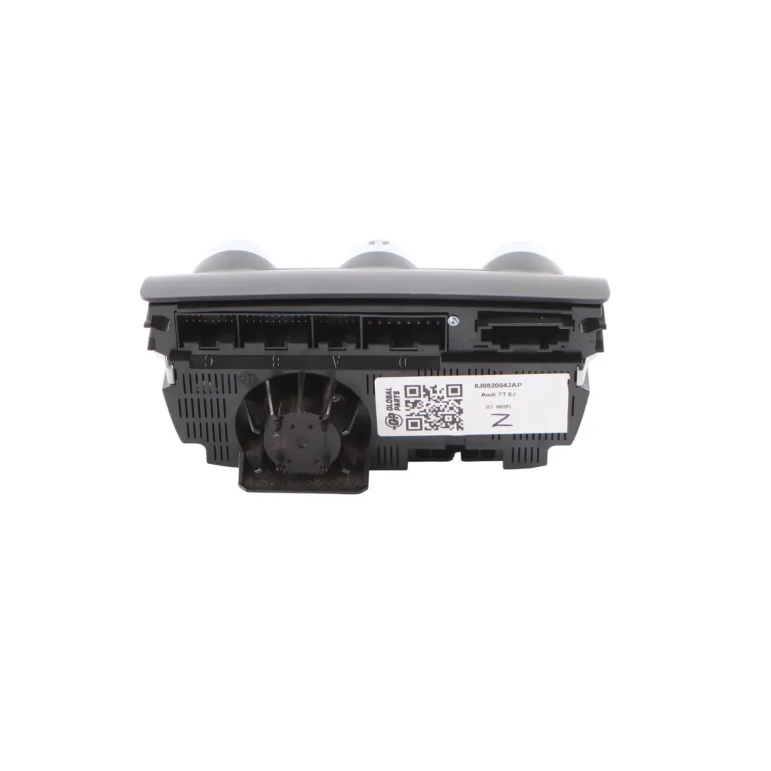 Audi TT 8J Aria Condizionata Riscaldatore Controllo Interruttore - SKU 8J0820043AP - Numero di parte 8J0820043AP