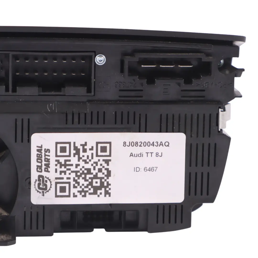 Audi TT 8J Climatisation A/C Panneau du chauffage de climatisation - SKU 8J0820043AQ - Numéro de pièce 8J0820043AQ