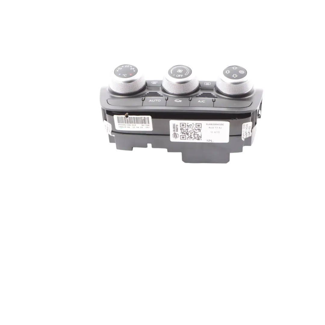 Heater Climate Control A/C Unit Air Control Panel Switch to Audi TT 8J with Part number 8J0820043BE Audi TT 8J Heater Climate Control A/C Unit Air Control Panel Switch - SKU 8J0820043BE - Part number 8J0820043BE
