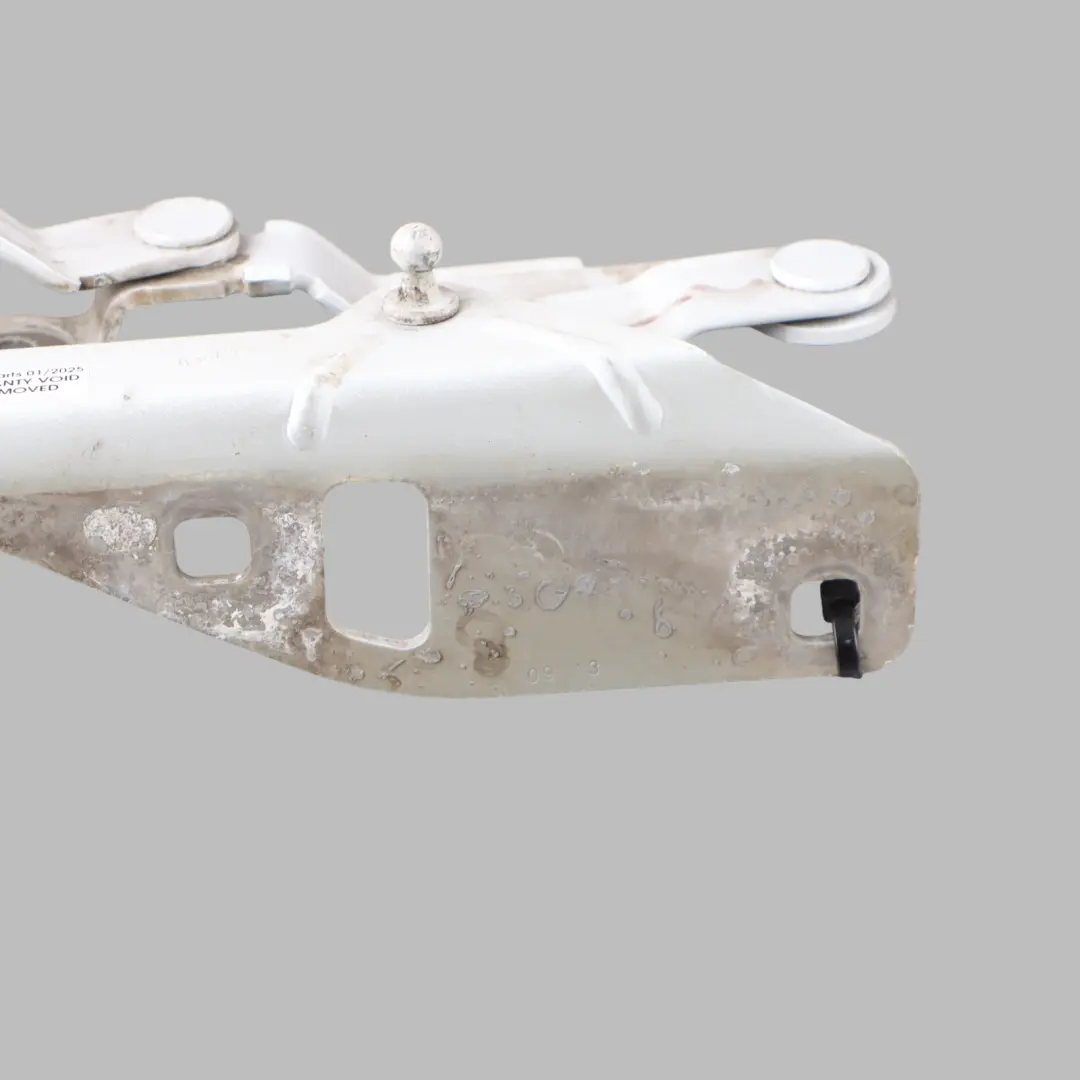 Bonnet Lid Hinge Front Left N/S Metallic Glacier White S9R to Audi TT 8J with Part number 8J0823301H Audi TT 8J Bonnet Lid Hinge Front Left N/S Metallic Glacier White S9R - SKU 8J0823301H-MGW - Part number 8J0823301H
