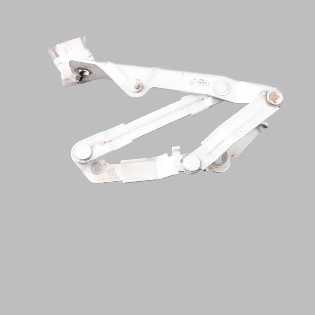 Bonnet Lid Hinge Front Left N/S Metallic Glacier White S9R to Audi TT 8J with Part number 8J0823301H Audi TT 8J Bonnet Lid Hinge Front Left N/S Metallic Glacier White S9R - SKU 8J0823301H-MGW - Part number 8J0823301H