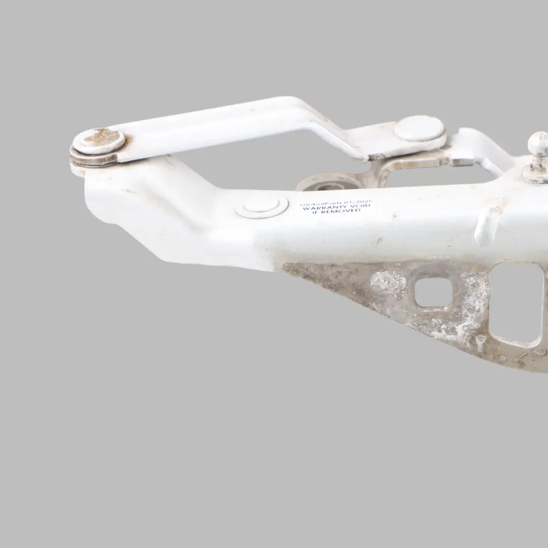 Bonnet Lid Hinge Front Left N/S Metallic Glacier White S9R to Audi TT 8J with Part number 8J0823301H Audi TT 8J Bonnet Lid Hinge Front Left N/S Metallic Glacier White S9R - SKU 8J0823301H-MGW - Part number 8J0823301H