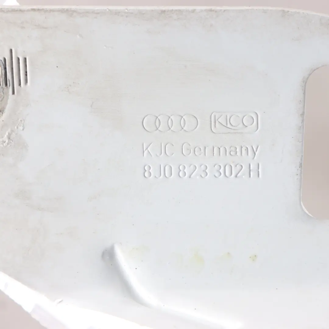 Bonnet Lid Hinge Front Right O/S Metallic Glacier White - S9R to Audi TT 8J with Part number 8J0823302H Audi TT 8J Bonnet Lid Hinge Front Right O/S Metallic Glacier White - S9R - SKU 8J0823302H-MGW - Part number 8J0823302H