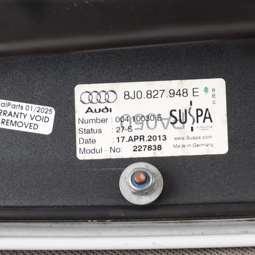 Spoiler Motor Glacier White Pearl - S9R to Audi TT 8J Rear Electric Active with Part number 8J0827948E Audi TT 8J Rear Electric Active Spoiler Motor Glacier White Pearl - S9R - SKU 8J0827948E-MGW - Part number 8J0827948E