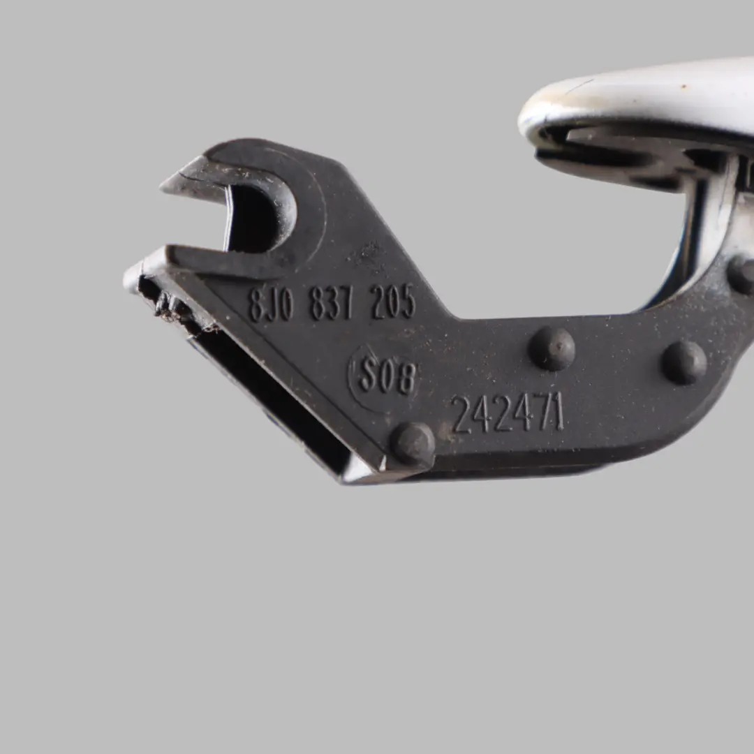 Audi TT 8J Exterior Door Handle Grab Front Right O/S Metallic Glacier White S9R - SKU 8J0837205-MGW - Part number 8J0837205