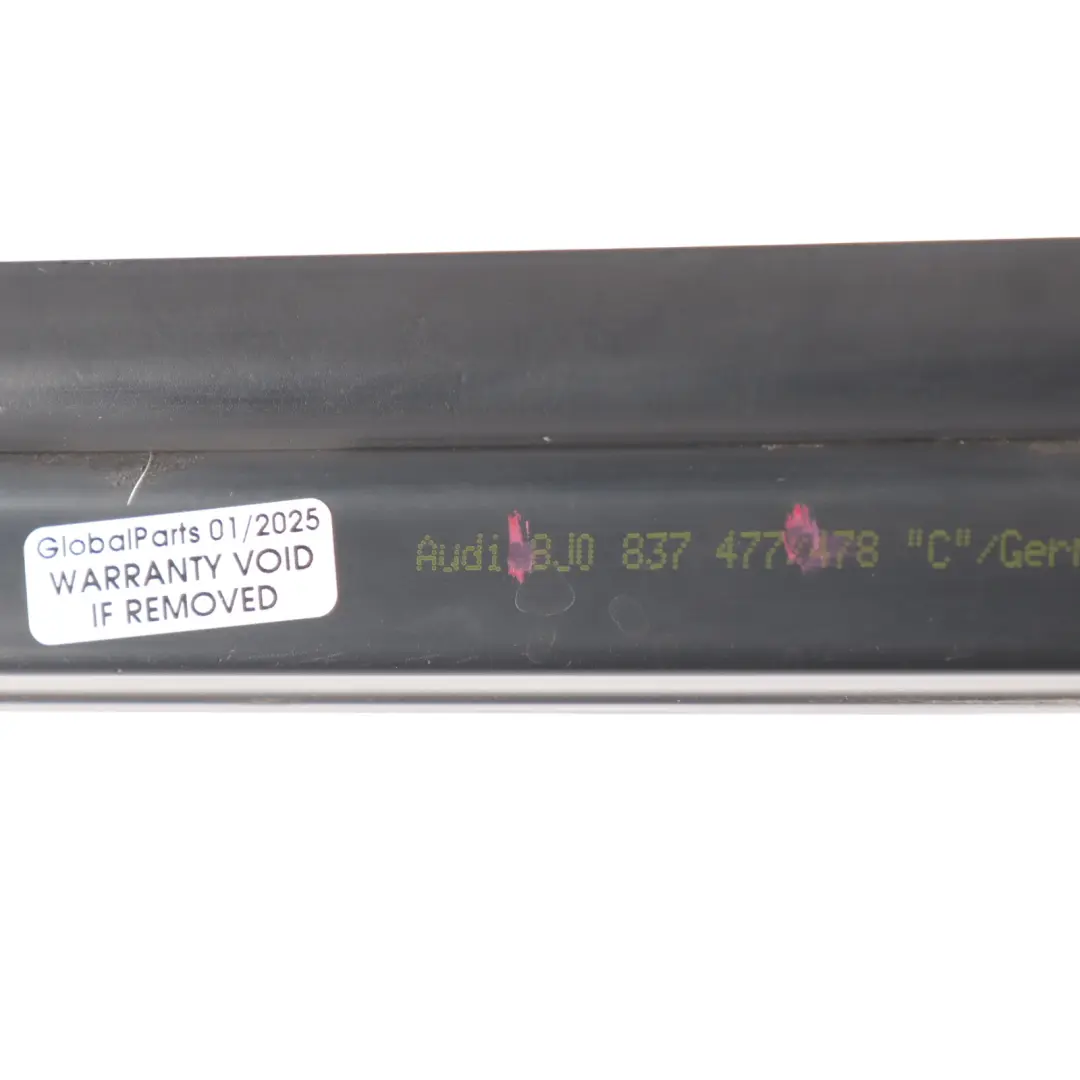 Audi TT 8J Outer Door Seal Gasket Rubber Front Left N/O/S - SKU 8J0837477C - Part number 8J0837477C