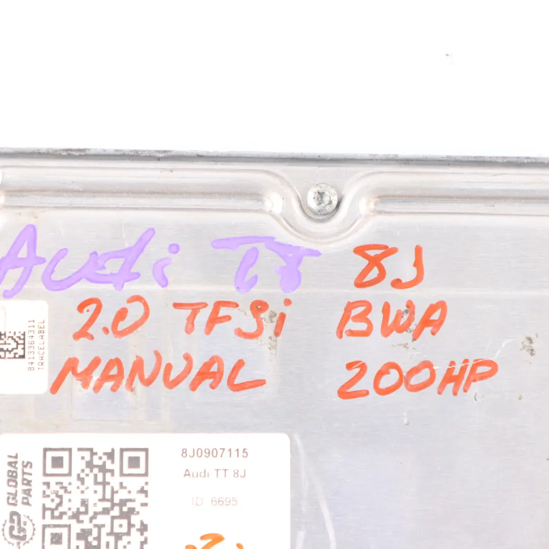 Audi TT 8J 2.0 TFSI BWA 200HP Engine Module Control Unit ECU Manual - SKU 8J0907115 - Part number 8J0907115