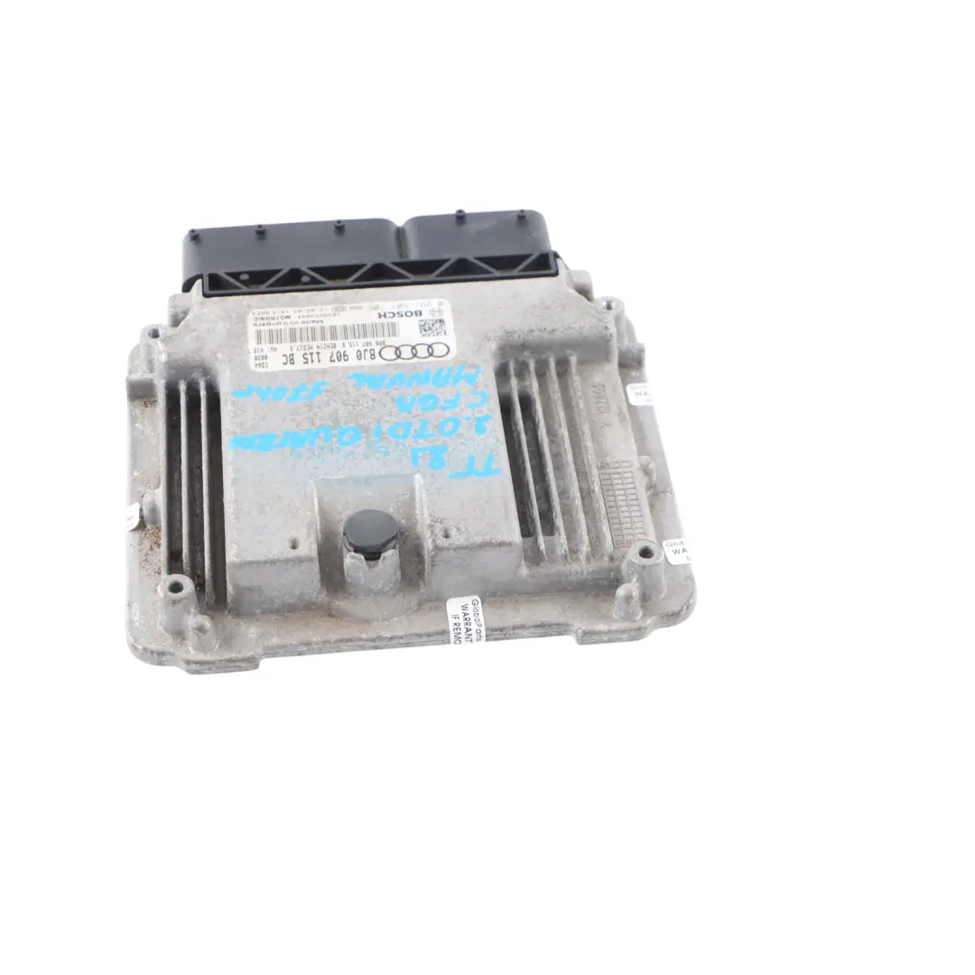 Mk2 8J 1.8 TFSI CDAA 160HP Engine Control Unit ECU Automatic to Audi TT with Part number 8J0907115BC Audi TT Mk2 8J 1.8 TFSI CDAA 160HP Engine Control Unit ECU Automatic - SKU 8J0907115BC - Part number 8J0907115BC