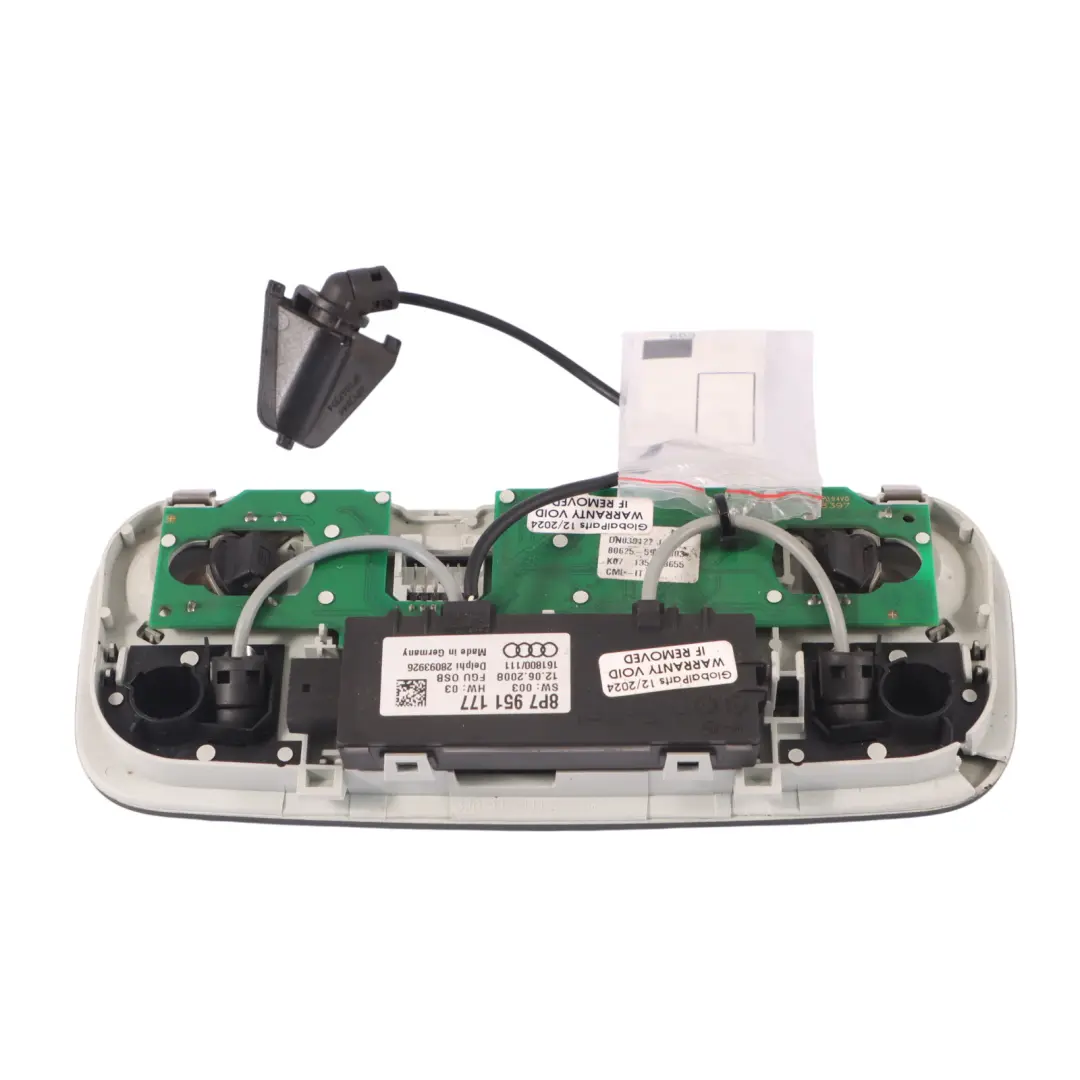 Audi A3 8P Front Roof Light Interior Reading Lamp Switch Panel - SKU 8J0947140M - Part number 8J0947140M