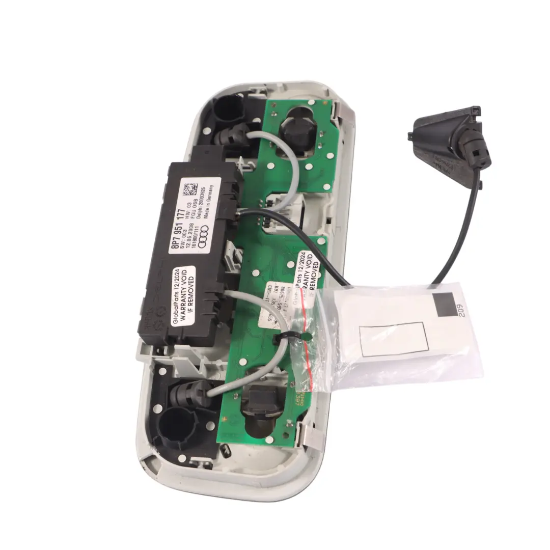 Audi A3 8P Front Roof Light Interior Reading Lamp Switch Panel - SKU 8J0947140M - Part number 8J0947140M