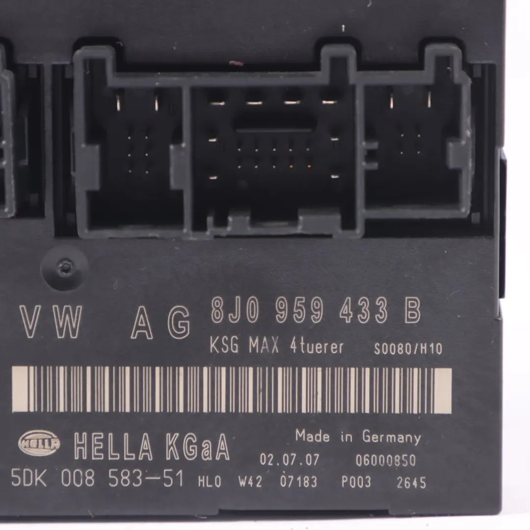 Audi TT 8J BCM Körper Komfort Modul Einheit ECU - SKU 8J0959433B - Teilenummer 8J0959433B