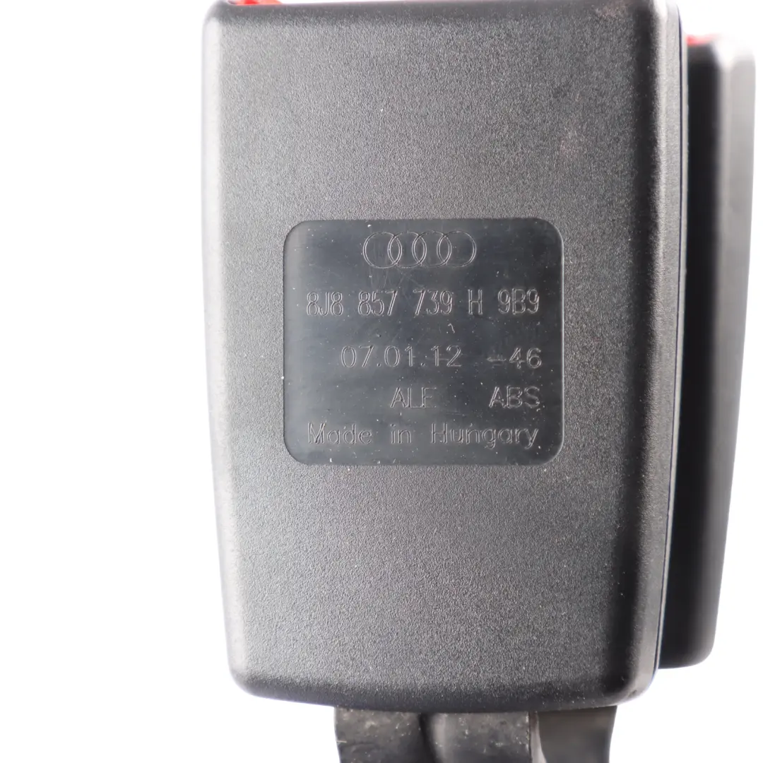 Audi TT 8J Seat Belt Rear Middle Seatbelt Buckle - SKU 8J857739H - Part number 8J857739H