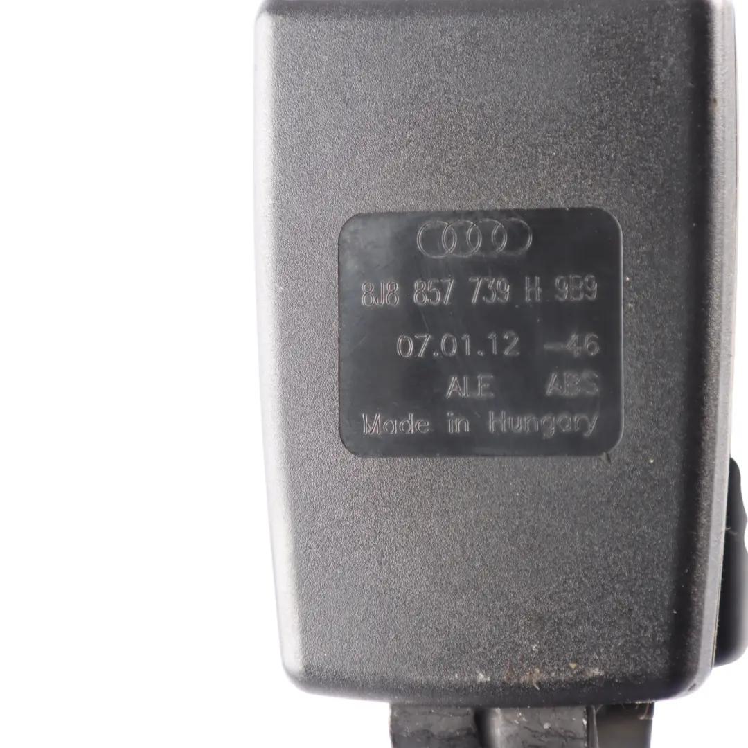 Belt Rear Middle Seatbelt Buckle to Audi TT 8J Seat with Part number 8J857739H Audi TT 8J Seat Belt Rear Middle Seatbelt Buckle - SKU 8J857739H - Part number 8J857739H
