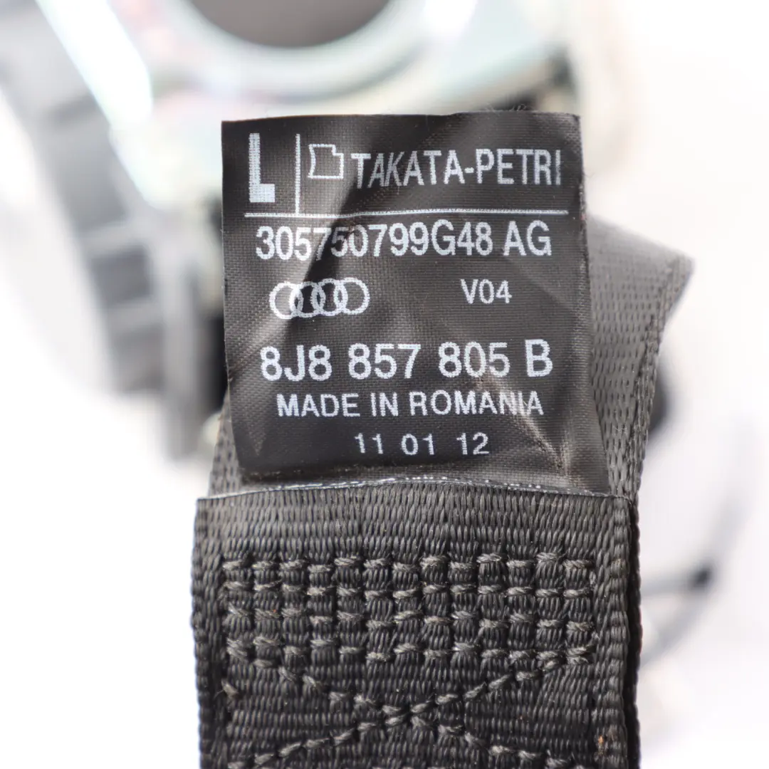 Audi TT 8J Seat Belt Rear Left N/S - SKU 8J8857805B - Part number 8J8857805B