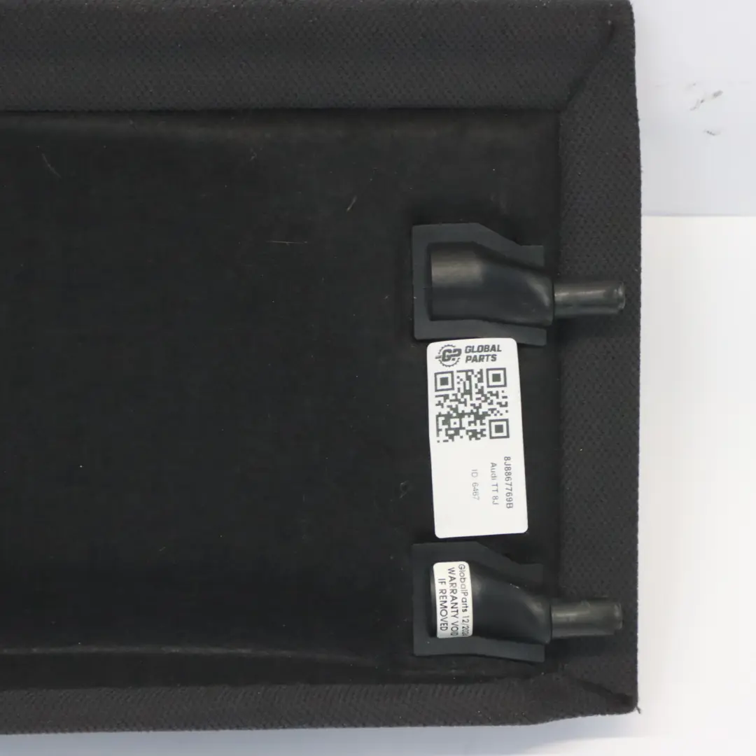 Audi TT 8J Rear Lower Parcel Shelf Larger Section Load Cover Black - SKU 8J8867769B - Part number 8J8867769B