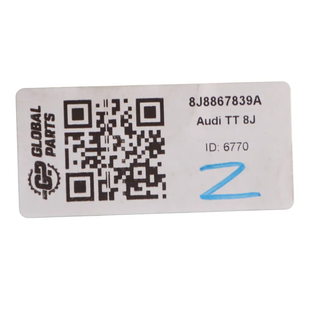 Roof Rear Middle Moulding Trim Panel Covering Strip Black to Audi TT 8J with Part number 8J8867839A Audi TT 8J Roof Rear Middle Moulding Trim Panel Covering Strip Black - SKU 8J8867839A - Part number 8J8867839A