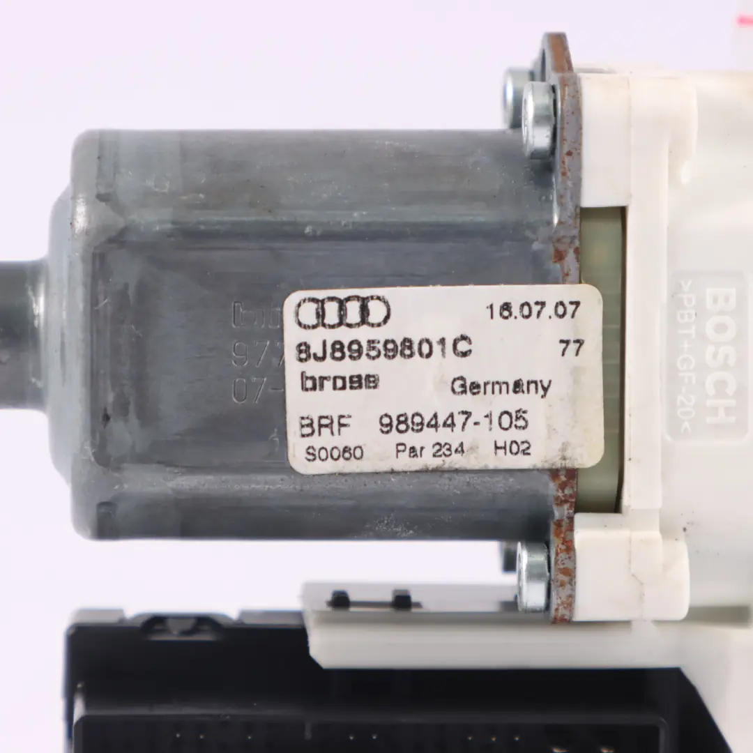 Audi TT 8J Motore alzacristalli anteriore Controllo regolatore guida - SKU 8J8959801B - Numero di parte 8J8959801B