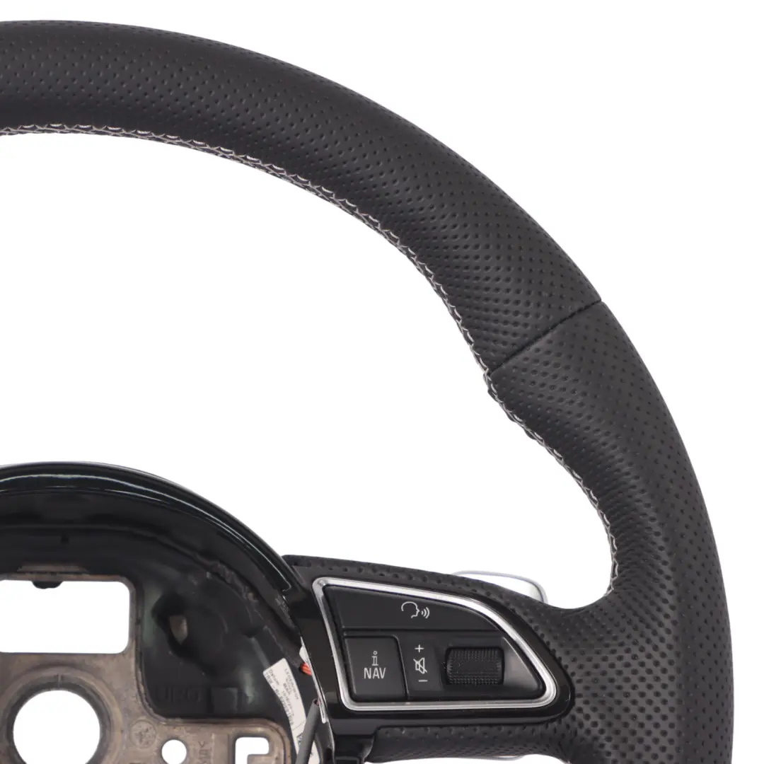 NUOVO in Pelle nera Cambio al Volante Fondo Piatto per Audi RS4 B8 Volante con numero di parte 8K0419091CQ Audi RS4 B8 Volante NUOVO in Pelle nera Cambio al Volante Fondo Piatto - SKU 8K0419091CQ-1 - Numero di parte 8K0419091CQ
