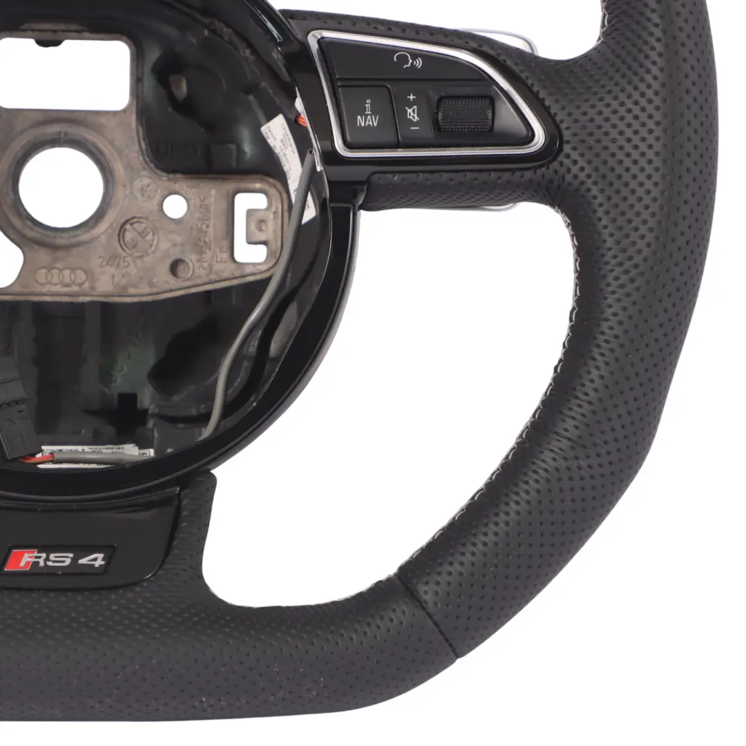 Volant Audi RS4 B8 NOUVEAU Volant Direction Cuir Noir Fond Plat pour à propos du numéro de pièce 8K0419091CQ Volant Audi RS4 B8 NOUVEAU Volant Direction Cuir Noir Fond Plat - SKU 8K0419091CQ-1 - Numéro de pièce 8K0419091CQ