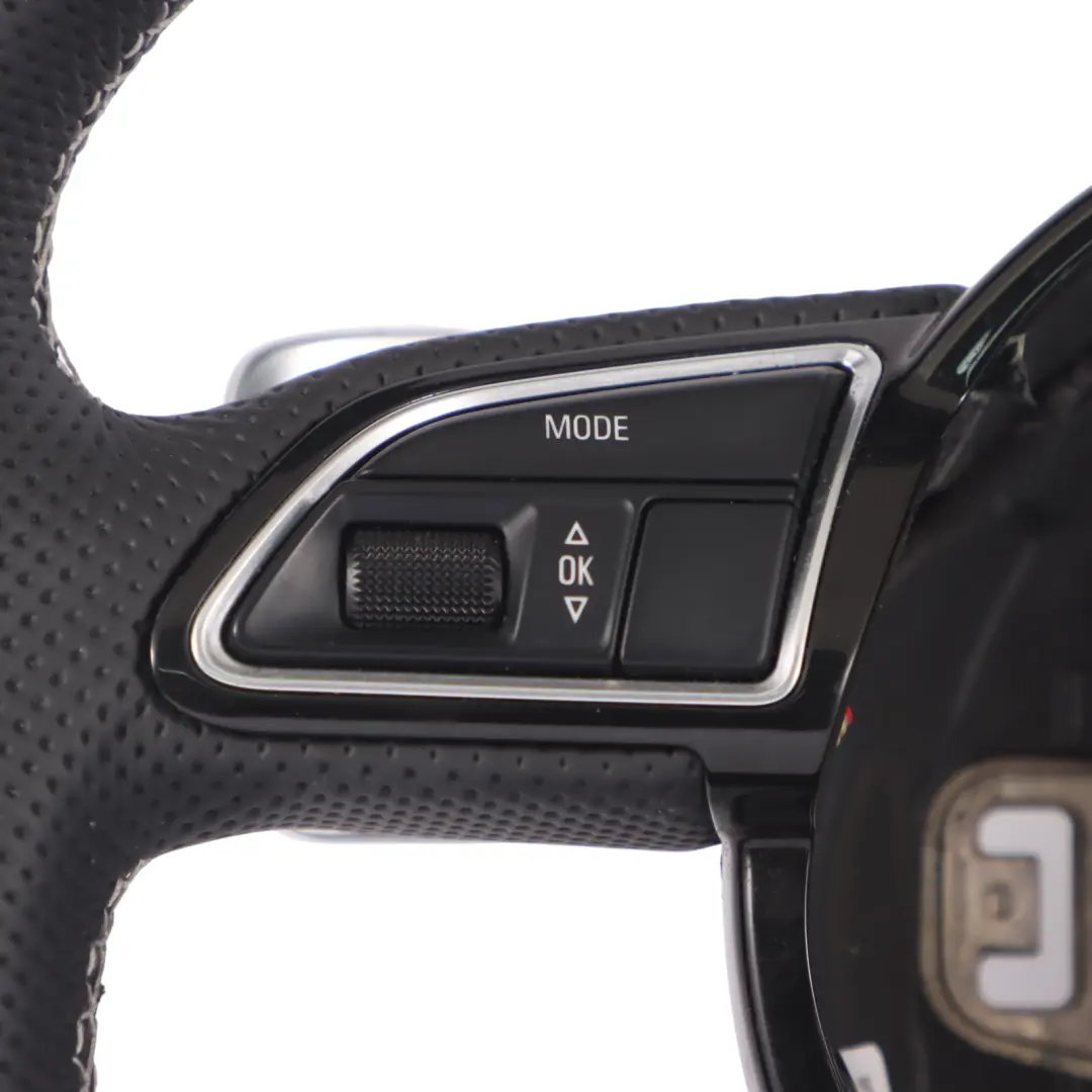 Steering Wheel NEW Black Leather Paddle Shift Flat Bottom to Audi RS4 B8 with Part number 8K0419091CQ Audi RS4 B8 Steering Wheel NEW Black Leather Paddle Shift Flat Bottom - SKU 8K0419091CQ-1 - Part number 8K0419091CQ