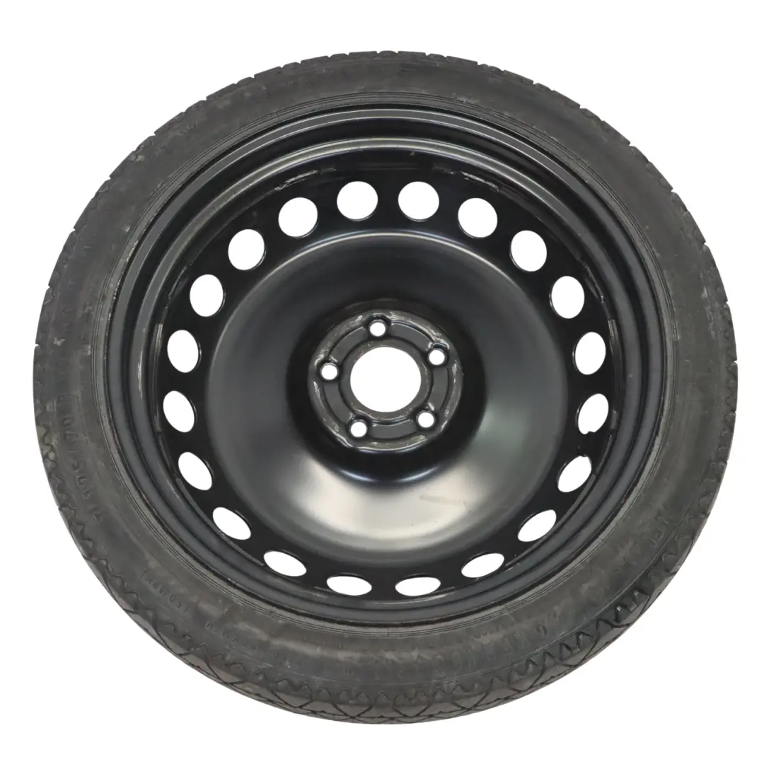 Reserve Rad Stahl R19 4J ET29 Continental 125/70 für Audi A4 B8 Compact mit Teilenummer 8K0601027B Audi A4 B8 Compact Reserve Rad Stahl R19 4J ET29 Continental 125/70 - SKU 8K0601027B-1 - Teilenummer 8K0601027B