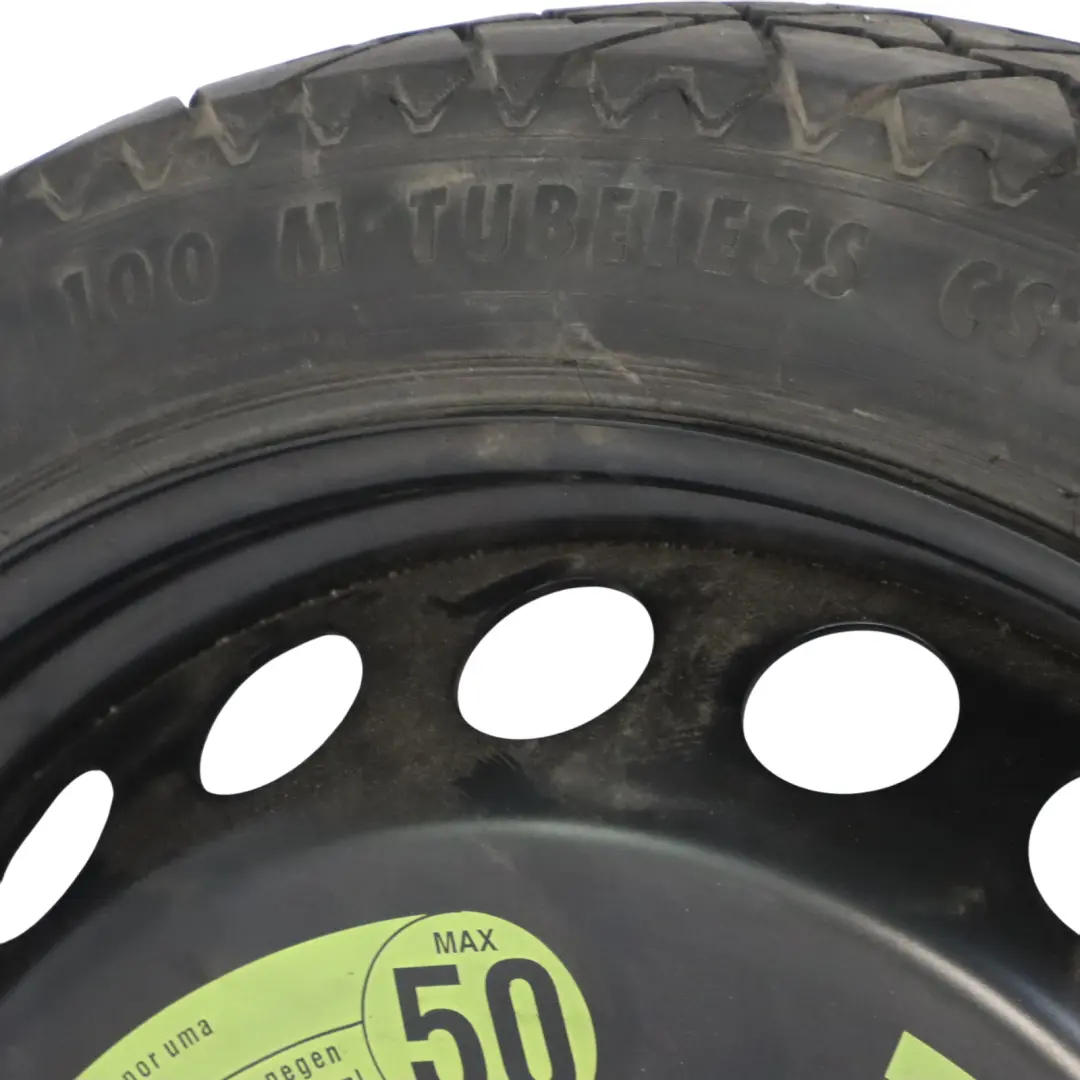 Spare Wheel Steel R19 4J ET29 Continental 125/70 to Audi A4 B8 Compact with Part number 8K0601027B Audi A4 B8 Compact Spare Wheel Steel R19 4J ET29 Continental 125/70 - SKU 8K0601027B-1 - Part number 8K0601027B