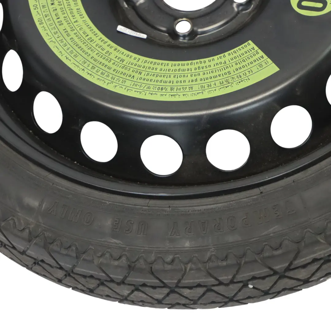 Koło Zapasowe Opona Continental R19 4J ET29 125/70 do Audi A4 B8 o numerze 8K0601027B Audi A4 B8 Koło Zapasowe Opona Continental R19 4J ET29 125/70 - SKU 8K0601027B-1 - Numer Części 8K0601027B