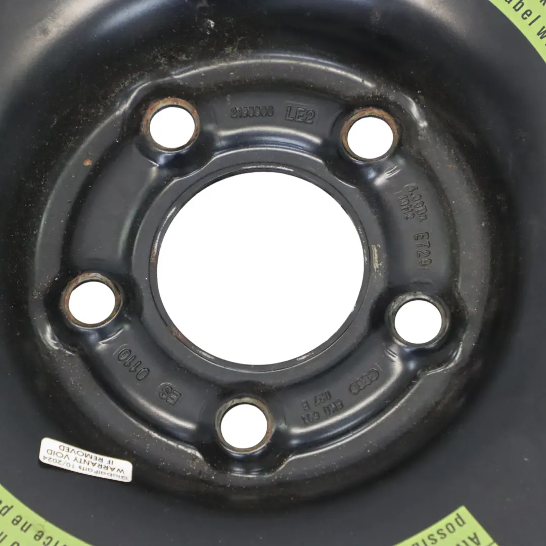 Koło Zapasowe Opona Continental R19 4J ET29 125/70 do Audi A4 B8 o numerze 8K0601027B Audi A4 B8 Koło Zapasowe Opona Continental R19 4J ET29 125/70 - SKU 8K0601027B-1 - Numer Części 8K0601027B