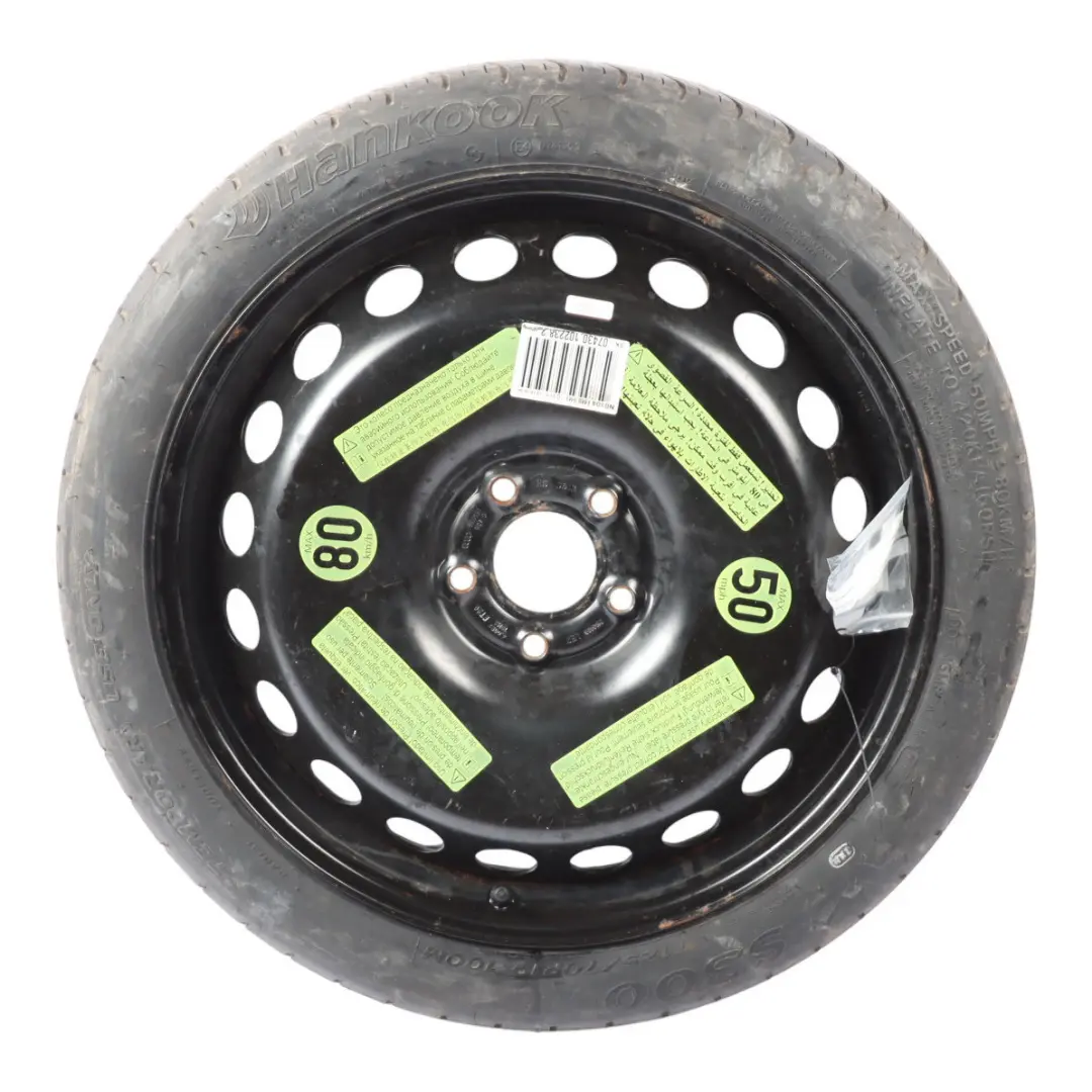  Roue De Secours Compacte Pour Audi A4 B8 R19 4J Hankook 125/70 ET29 - SKU 8K0601027D-2 - Numéro de pièce 8K0601027D