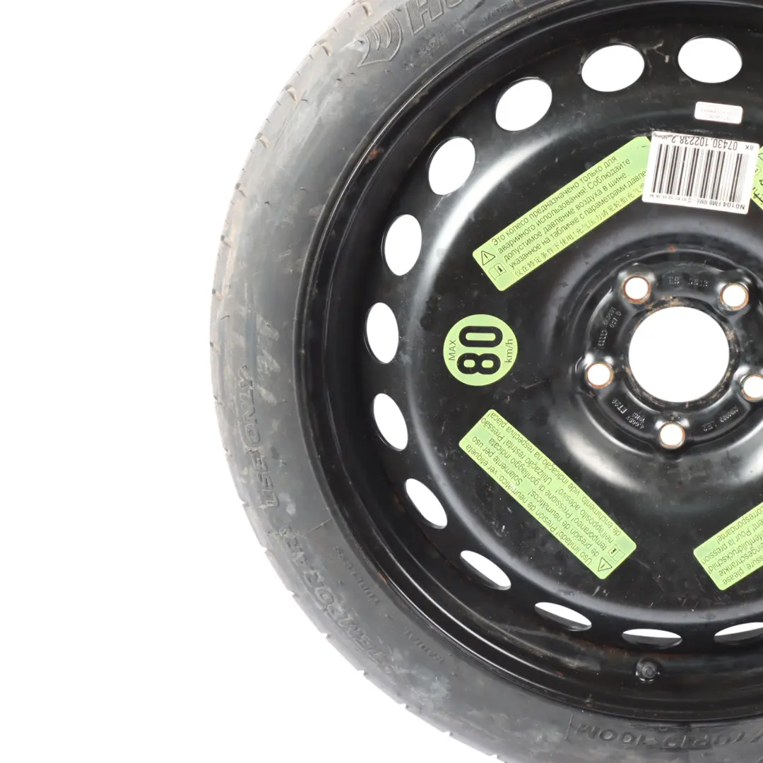 Rueda Repuesto Ahorradora Espacio Audi A4 B8 R19 4J 125/70 ET29 para con número de pieza 8K0601027D Rueda Repuesto Ahorradora Espacio Audi A4 B8 R19 4J 125/70 ET29 - SKU 8K0601027D-2 - Número de pieza 8K0601027D